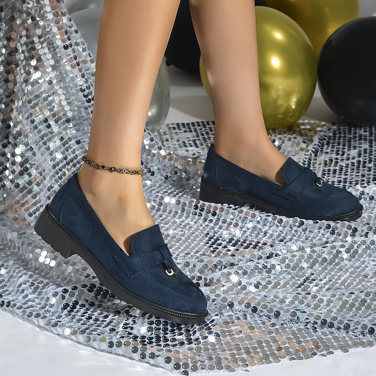 2026 Autumn Women's Thick Sole Thick Heel Comfortable Slip-on Casual Shoes