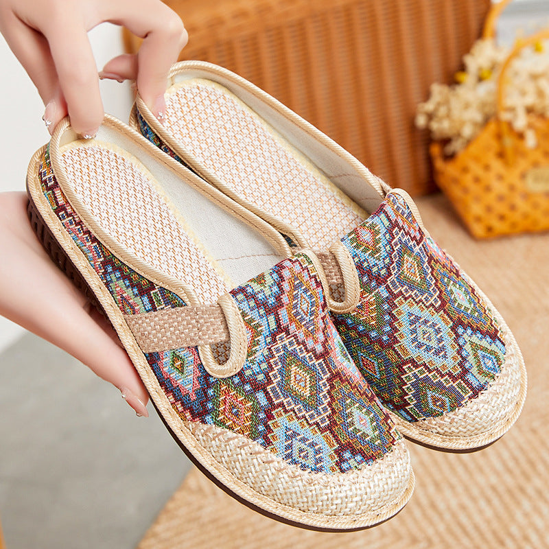 Summer women's cotton and linen specialty soft-soled shoes