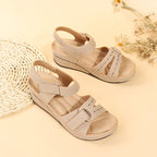 New Summer Women's Retro Round-Toe Comfortable Wedge Sandals