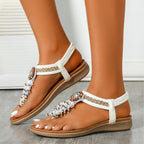 Summer women's tassel flip-flops retro casual flat sandals