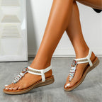 Summer women's tassel flip-flops retro casual flat sandals