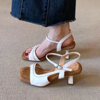 Summer ladies retro elegant style braided sandals