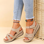 New Summer Women's Retro Round-Toe Comfortable Wedge Sandals