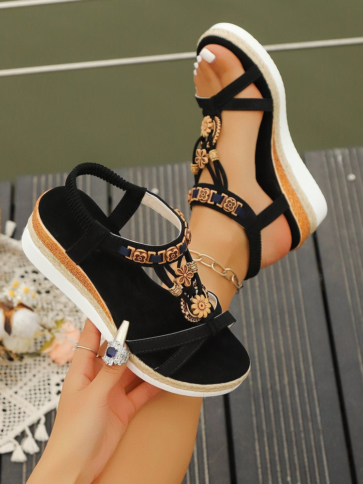 Stylish Summer Open-Toe Platform Sandals with Non-Slip Soles